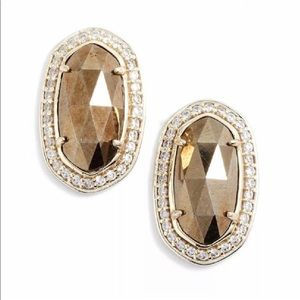 Kendra Scott Elaine earrings in Pyrite and gold